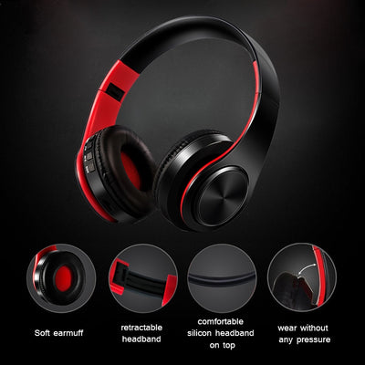 HIFI Earphones Bluetooth Headphone With SD Card Support